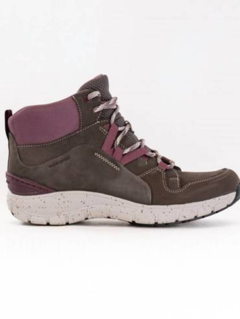 Women’s Brown and Plum Lace-Up Hiking Boot